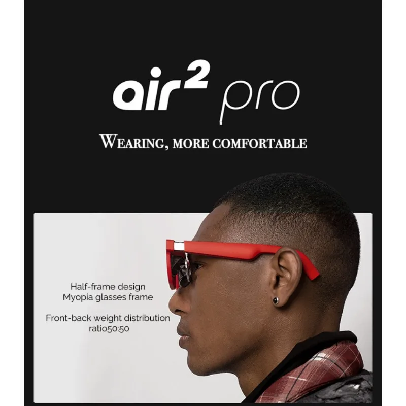 XREAL Air 2 Pro Intelligent AR Glasses Portable Projection Aerial Projection Screen High Definition and High Image Quality