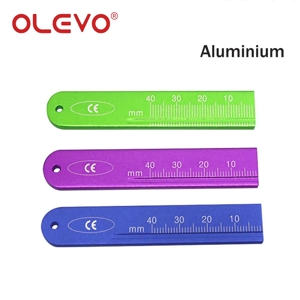 Olevo-体の測定器,歯,歯科,根測定器,歯の定規,識別子ツール,アルミニウム,1個