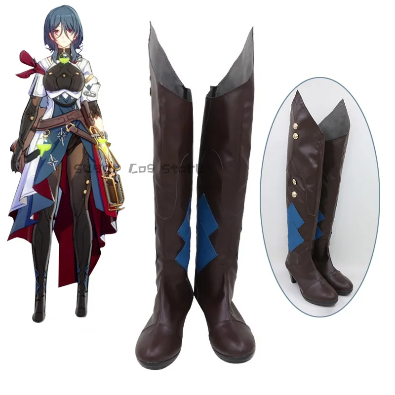 Honkai-Bottes de cosplay de jeu Star Rail Natasha pour femmes et filles, bottes à talons, accessoires de fête de carnaval d'Halloween, sur mesure