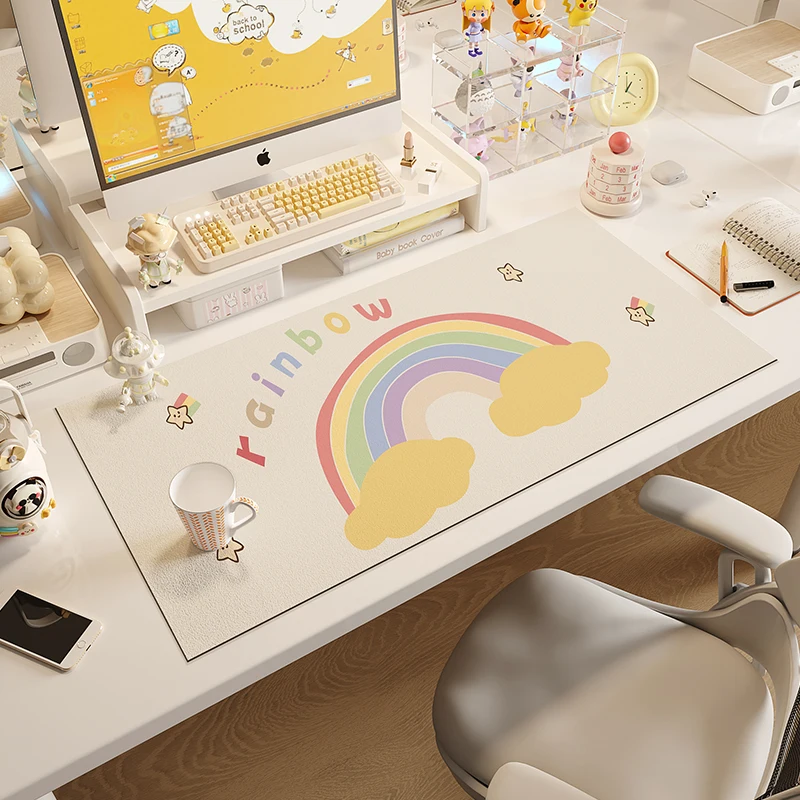 

Office mouse pad oversized computer table mat girls workstation keyboard office tablecloth