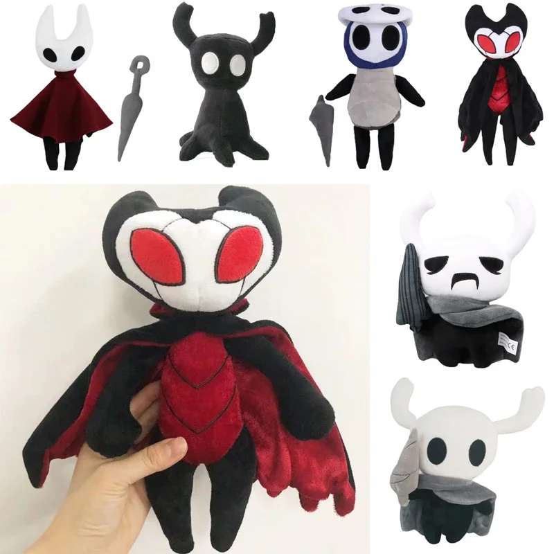 

30CM Game Hollow Knight Plush Toy Black Ghost Soft Stuffed Figure Doll Sofa Bed Decoration Peluche Pillow Kids Christmas Gift