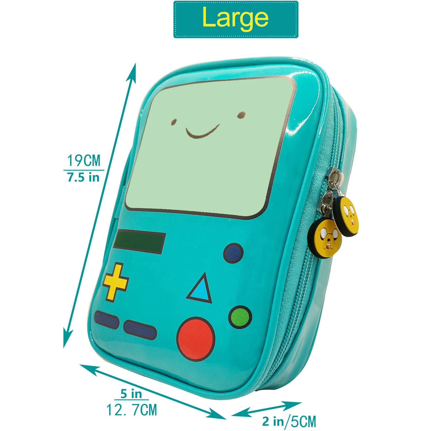 Adventure Time-Bolsa de maquillaje BMO para mujer, neceser de viaje reutilizable, organizador de lápices