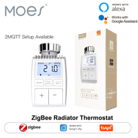 MOES Tuya ZigBee Smart TRV Radiator Thermostat Valve Smart Thermostat Temperature Controller 2MQTT Works With Alexa Google Home
