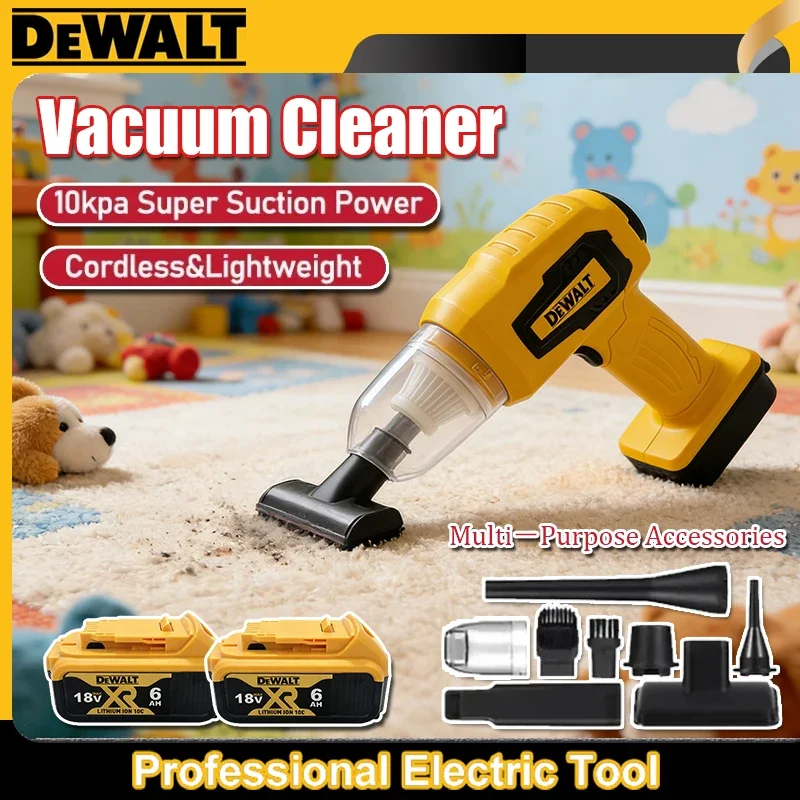 

DEWALT Vacuum Cleaner Handheld Car 10Kpa Cordless Dust Collect Machine Andair Blower Power Tool 18V 20V Battery