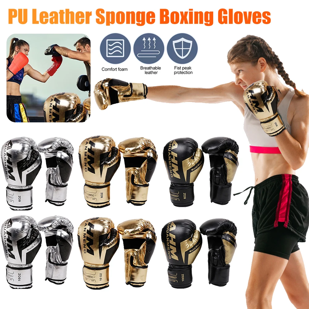 6OZ/10OZ Boxing Gloves for Men Women Children Punching Training Sparring Fighting Mitts PU Profession Adults Sandbag Train Glove