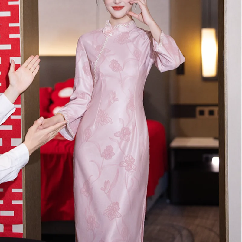 robe-de-mariee-qipao-pour-femme-sexy-en-satin-et-dentelle-jacquard-style-cheongsam-vintage-boutonnee-col-mandarin-grande-taille-3xl