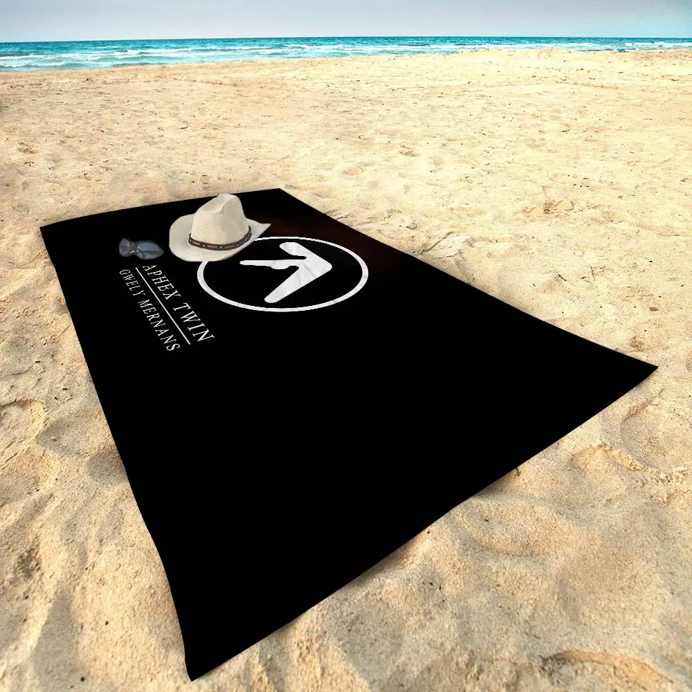 Classic Singer A-Aphex T-Twin Beach Towel Colorful Bath Towels for Girl Microfiber Quick Dry Custom Sand Free Beach Yoga