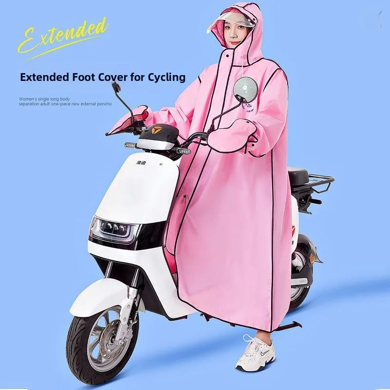 

Новинка 2023, расширенный плащ для взрослых, пончо от дождя для велосипеда и велосипеда, водонепроницаемое для всего тела для мужчин и женщин