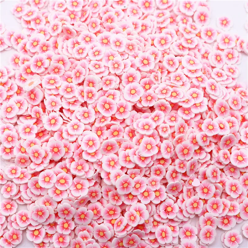 5mm Soft Clay Slices Sprinkle Colorful Flower Polymer Clay for DIY Crafts Nail Art Tiny Plastic Klei Mud Particle Miniatur Decor