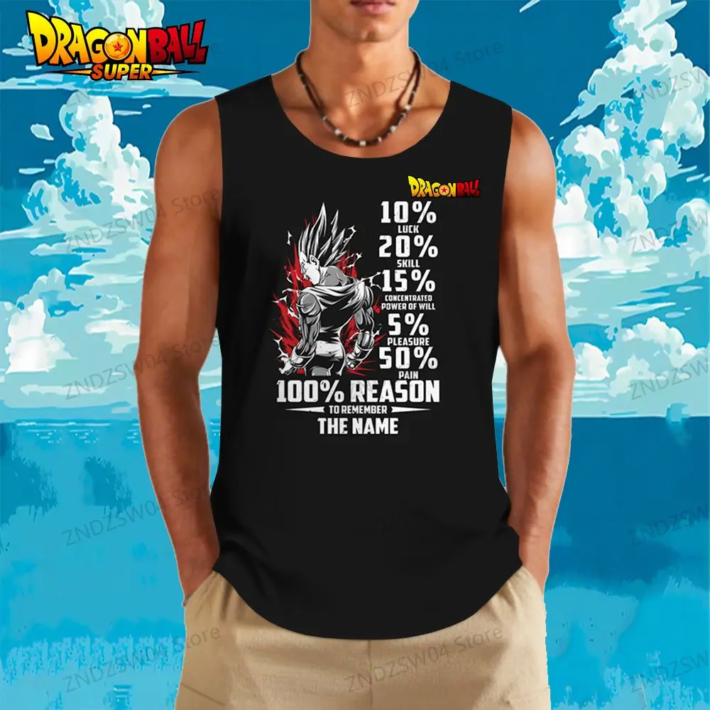 Goku 2024 Vegeta Męski dziecięcy Tank Top Gym Dragon Ball Z Cool Anime Sexy Wear Summer Harajuku Style Oversized 110-6XL Tops