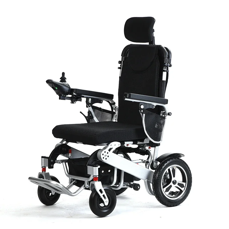 2026 Premium Cushion Backrest Aluminum Alloy Electric Wheelchair Reclining Power Wheelchair For Disabled