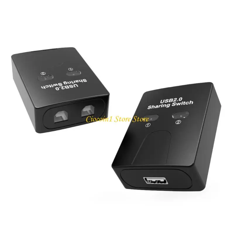 A3PC USB Printer Sharing Device, 2 in 1 Out Printer Manual Sharing Device 2Port KVM Switching Splitter Hubs Converters