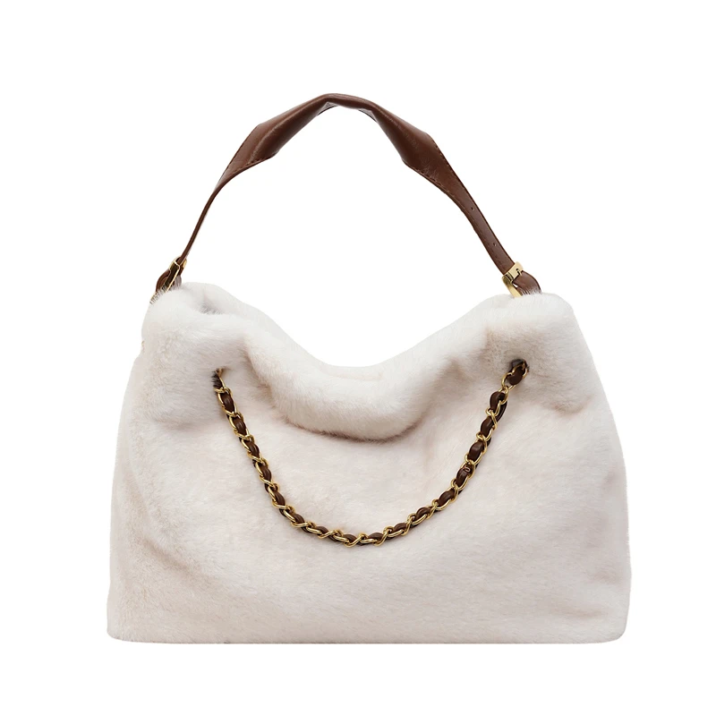 

Зимняя женская плюшевая сумка, дизайнерская пушистая женская сумка на плечо из искусственного меха, новинка 2025 года, женская сумка-шоппер, женские кошельки Sac A Main Femme