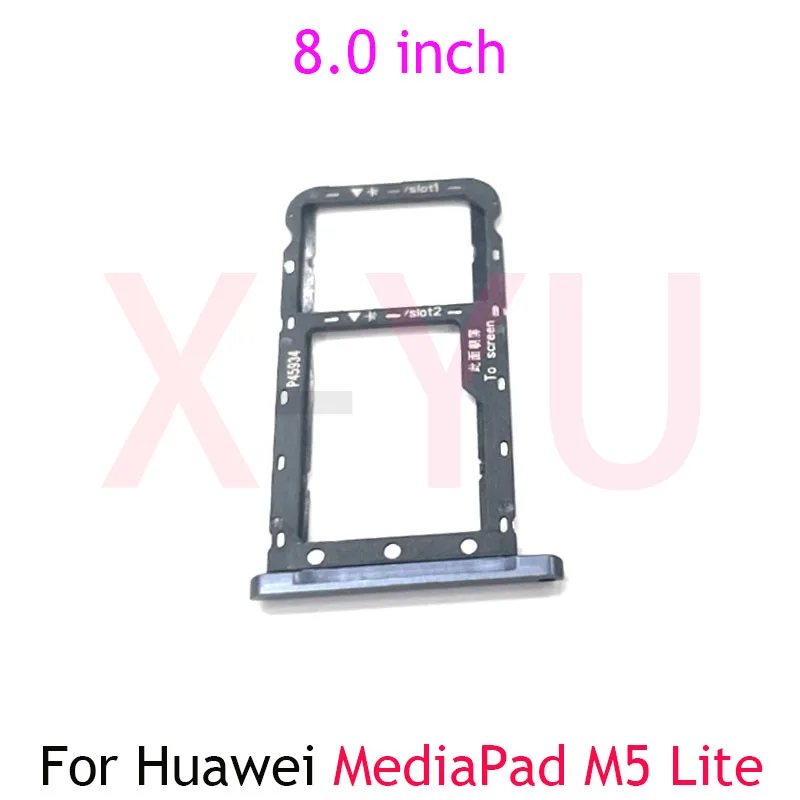 Bandeja de tarjeta SIM para Huawei MediaPad M5 Lite, soporte de ranura, adaptador de enchufe, piezas de reparación, 8,0 JDN2-L09