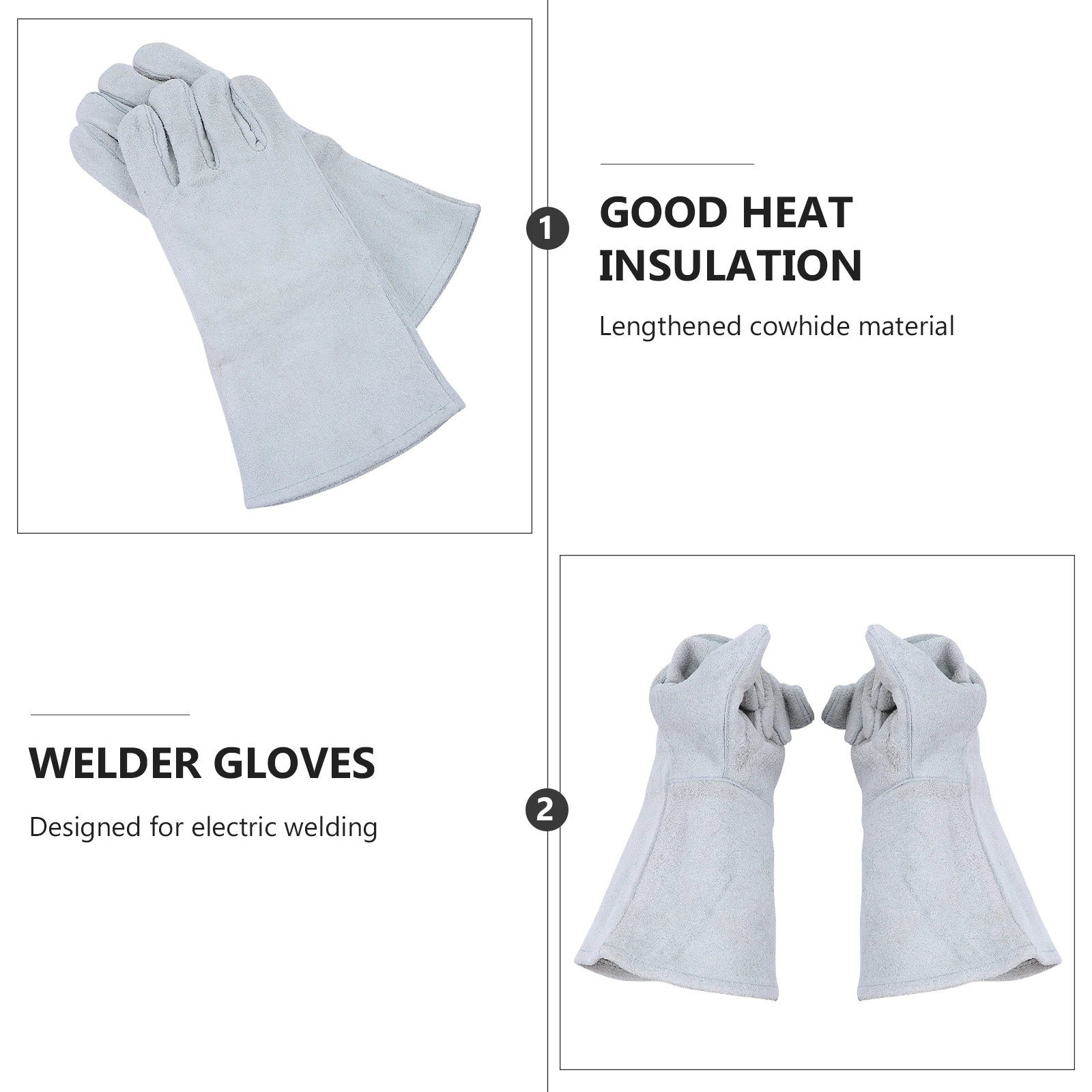 

Welder Gloves Outdoor Genuine Cowhide Cold Weather Camping Heat Resistant Universal