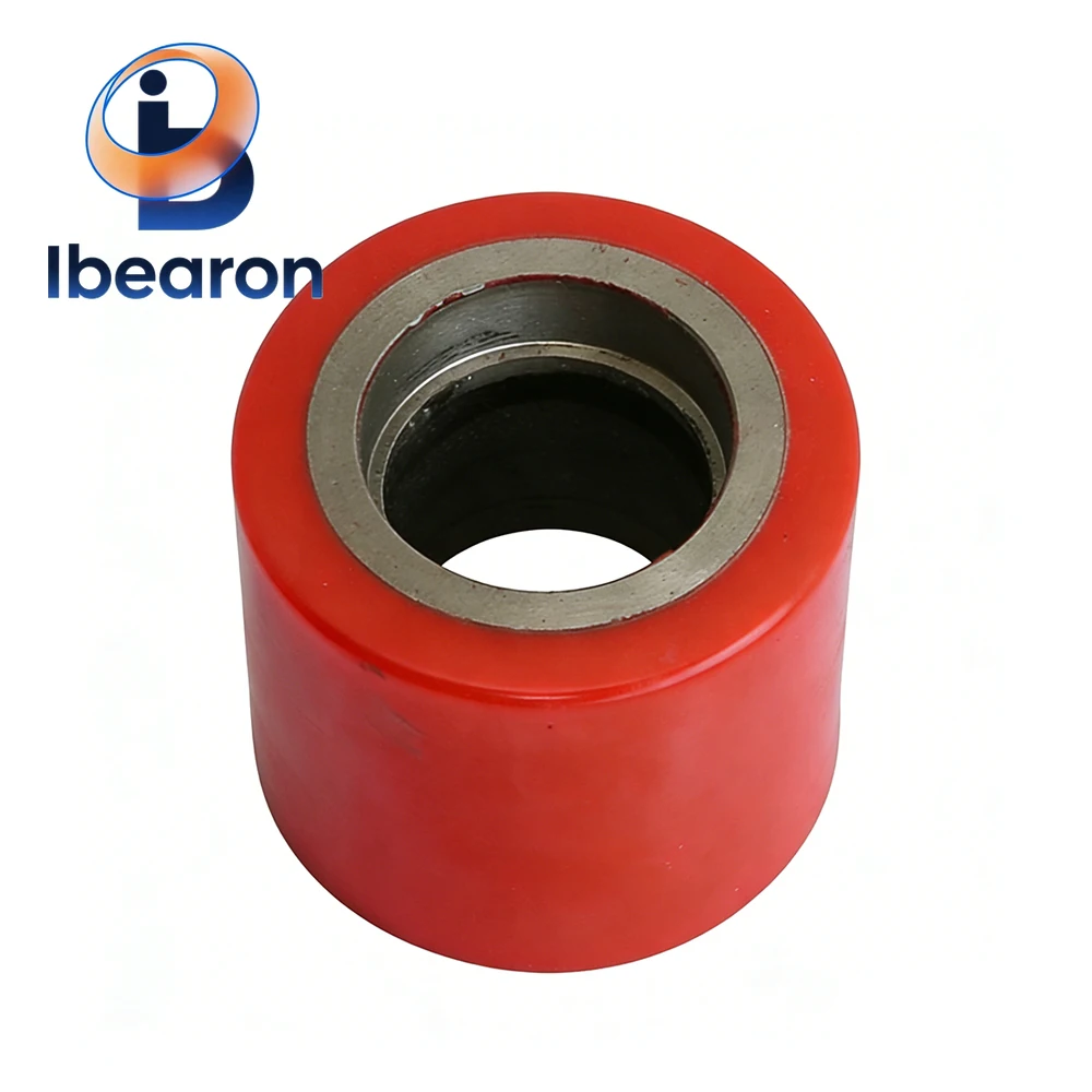 

2PCS Heavy-Duty PU Iron Core Forklift Casters 80x70mm - High Wear-Resistant, Quiet, for Industrial Warehouse Forklifts