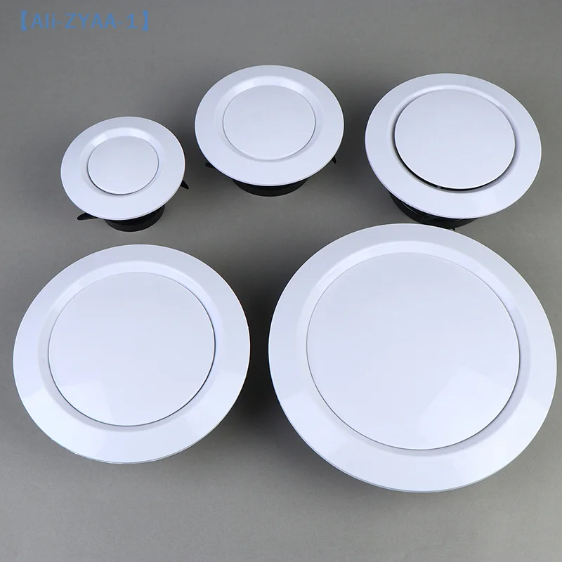 

【ZYAA-1】Регулируемый круглый вытяжной клапан для воздуховодов 75-200 мм, решетка для вытяжки воздуха, настенный/потолочный воздуховодный клапан