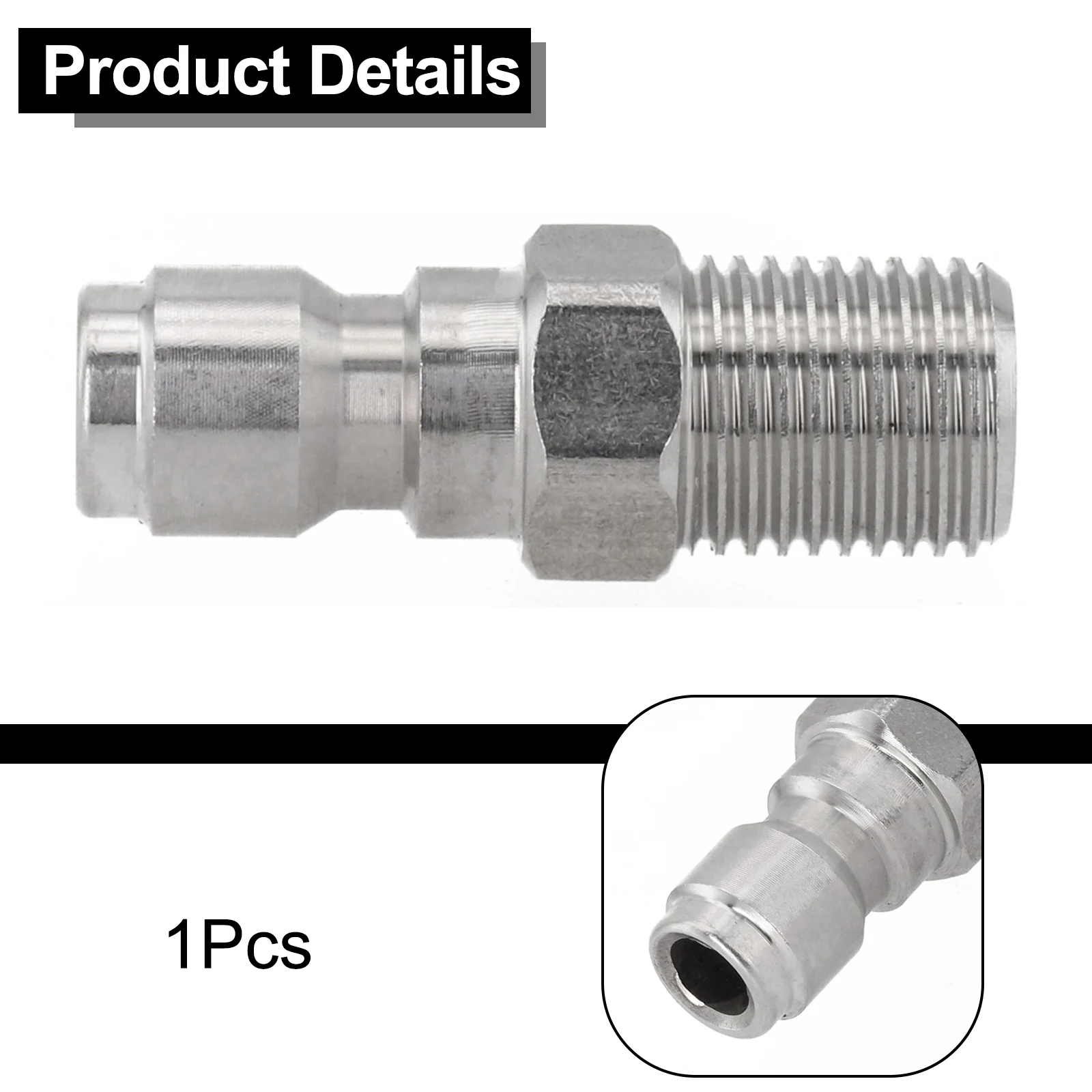 Sturdy and Reliable Quick Release Stainless Steel Mini Joint Adapter for Snow Foam Lances High Pressure Compatible