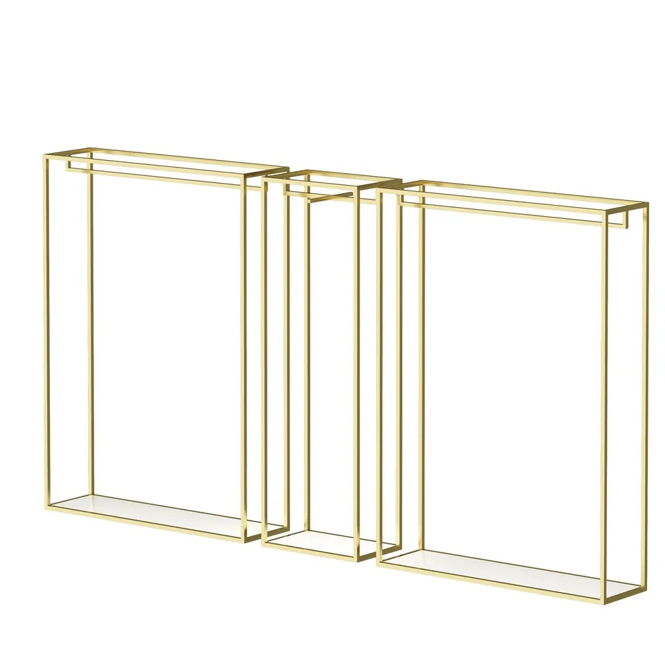 Espositore per abbigliamento per negozio di indumenti per abiti da ballo di nozze in metallo dal design semplice all'ingrosso per il montaggio del negozio