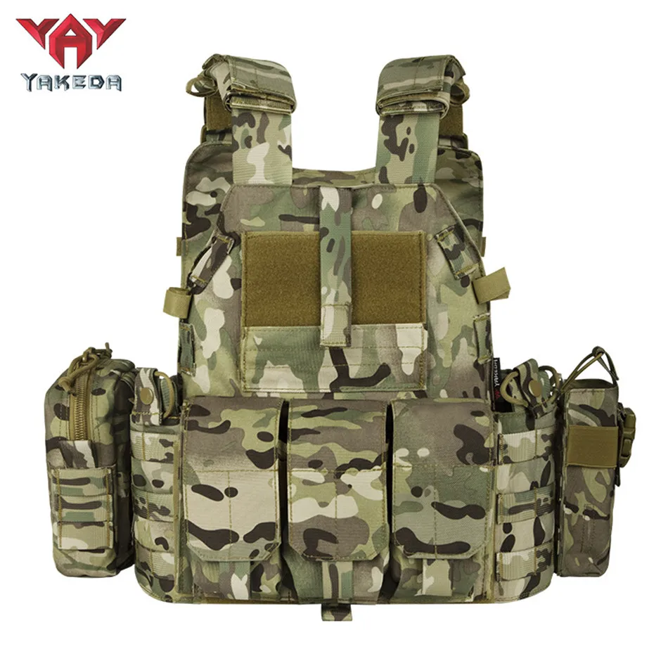 

YAKEDA Multifunctional 6094 Combination Training Chest Rig Vest CS Airsoft Vest Breathable and Wear-resistant Tactical Vest