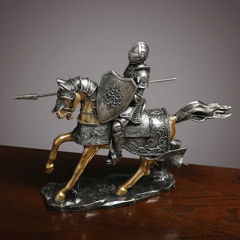 Armored aristocratic knights successfully set up creative living room and office decorations