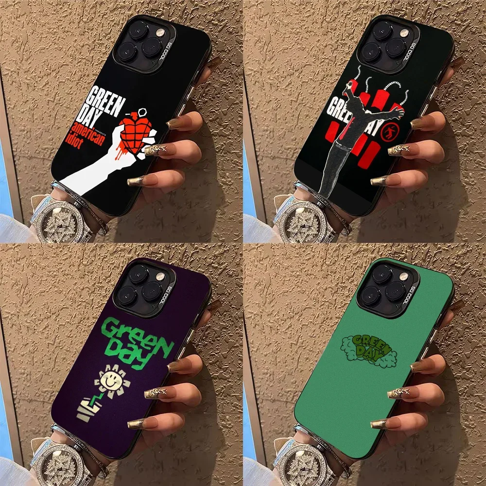 

G-Green Day Band Phone Case Phone Case For iPhone 14 16 15 11 12 13 Pro Max Mini Plus Shockproof Cover
