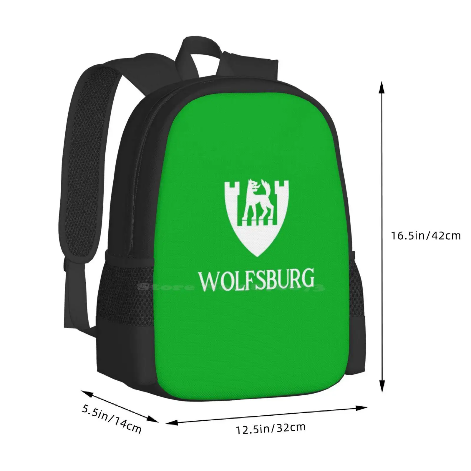 กระเป๋านักเรียน Wolfsburg ความจุขนาดใหญ่กระเป๋าเป้ใส่แล็ปท็อป wolfsburg เยอรมนีเยอรมนีฟุตบอลเยอรมันฟุตบอลเยอรมัน