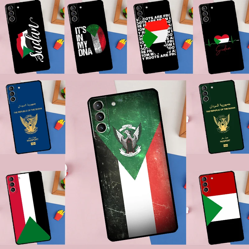 Sudan Flag Case For Samsung Galaxy S22 S23 Ultra S21 S20 FE S9 S10 S22 S23 Plus Note 10 Note 20 Ultra Cover