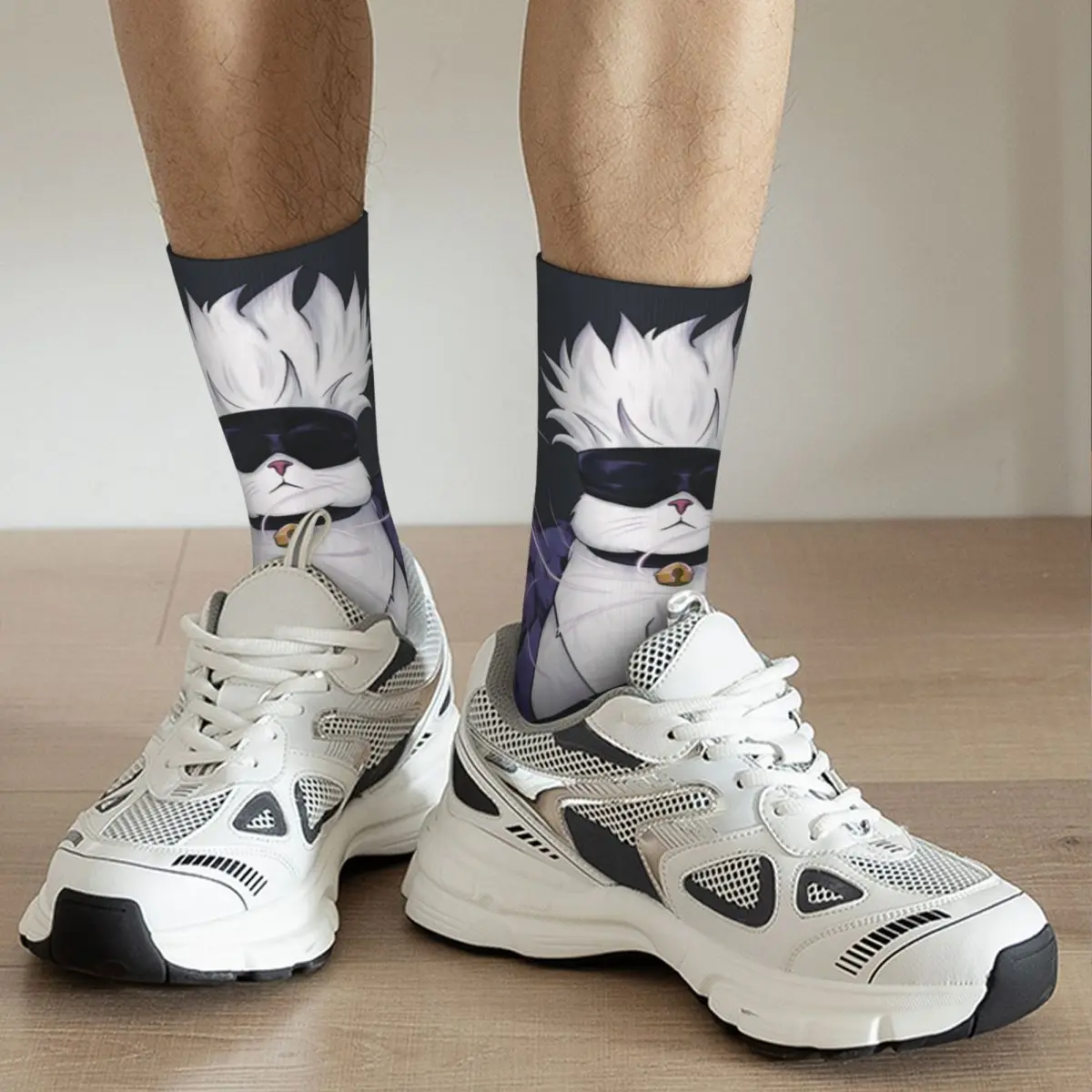 Funny Gojo Catoru Premium Sock for Men Hip Hop jujutsu kaisen Pattern Printed Boys Crew Sock Casual Gift official-website fugees image 6