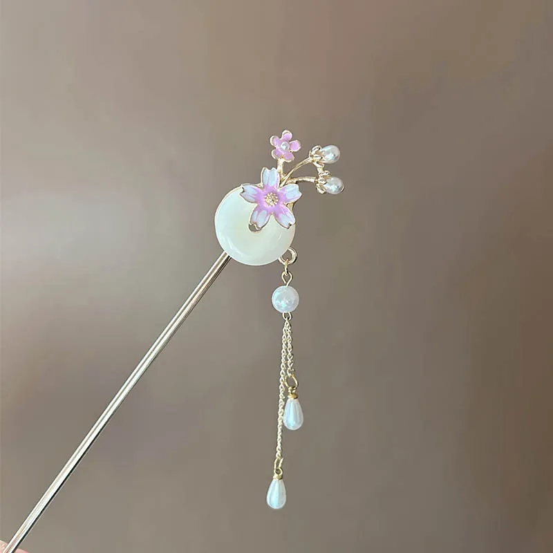 

Заколка-подвеска «Цветочный мир», аксессуар для волос с кисточкой в древнем стиле, высококачественная универсальная заколка для волос на каждый день для женщин