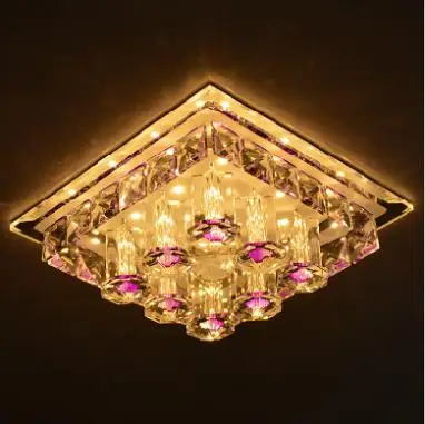 Imagem -05 - Modern Lâmpada do Teto Led Luz Interior Decoração do Quarto de Luxo Cristal Roxo Esconder Instalação Iluminação Legal Branco 12w