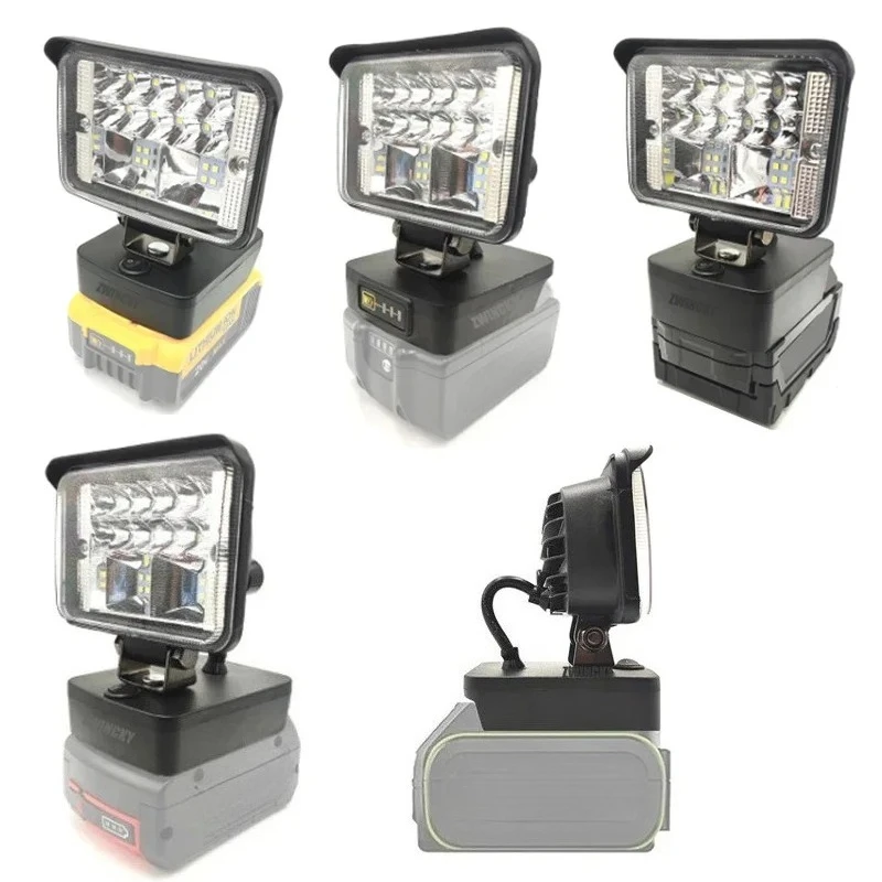 

3 Inch Car LED Work Lights Portable Flashlights Torch Spotlight For Makita/Bosch/Dewalt/Milwaukee/Worx 18V 20V Li-ion Battery