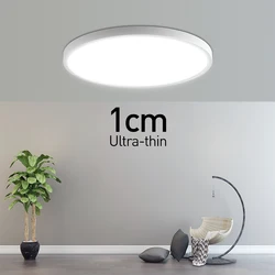 1cm Ultra-thin Led Ceiling Lamps Bedroom Ceiling Light Panel Light For Living Room Kitchen Cold Warm White 6/9/13/18/24W 85-265V