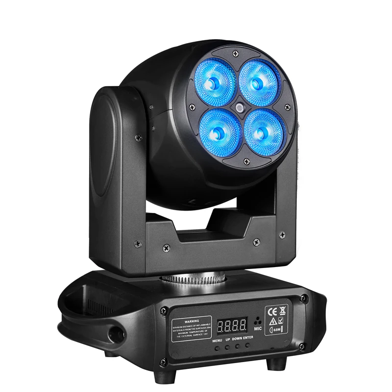 Advanced Sense 10X10W RGBW Rendering Flash Shake Laser DMX System Voice Activated DJ Party Bar Disco Effect Lamp