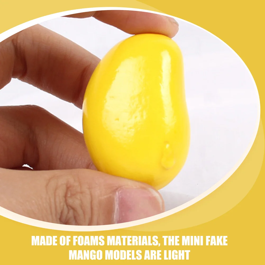 32pcs Mini Mango Mini Artificial Mangos For Decor Photo Prop Desktop Decor Fake Miniature Fruits Simulation Models