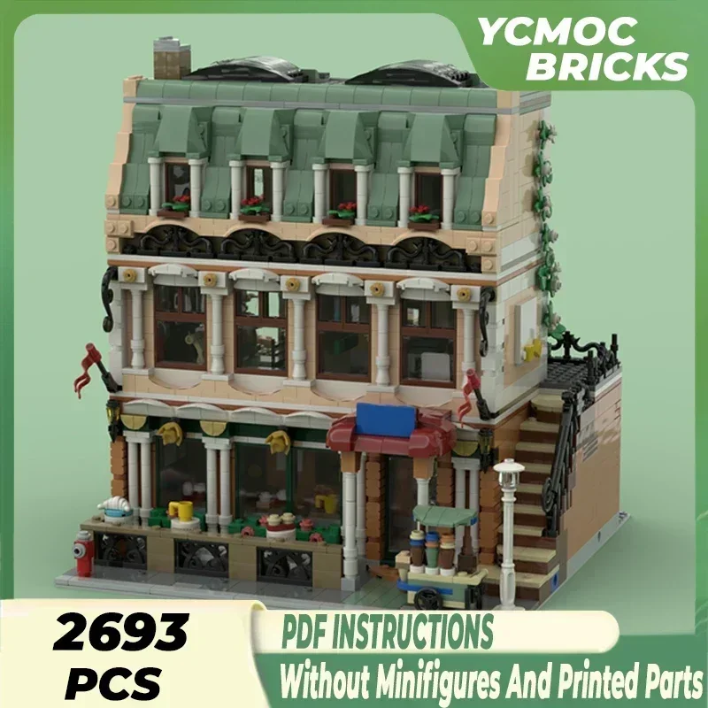 Modular Street View Model Moc Building Bricks Boutique Fine Art Cafe Technology Blocks Gifts Christmas Toys DIY Sets Assembly