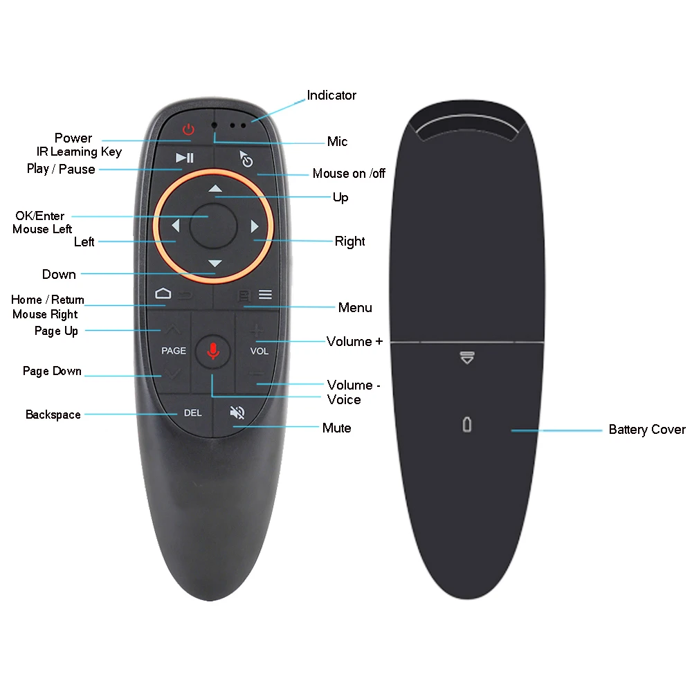 VONTAR G10 G10S Pro Voice Remote Control 2.4G Wireless Air Mouse Gyroscope IR Learning for Android tv box  HK1 H96 Max X96 mini