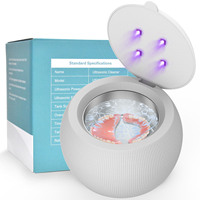 Ultrasonic Cleaner Portable Retainer Denture Cleaning Machine Timer Immersion Washer for Mouth-Guard Aligner Jewelry Watches