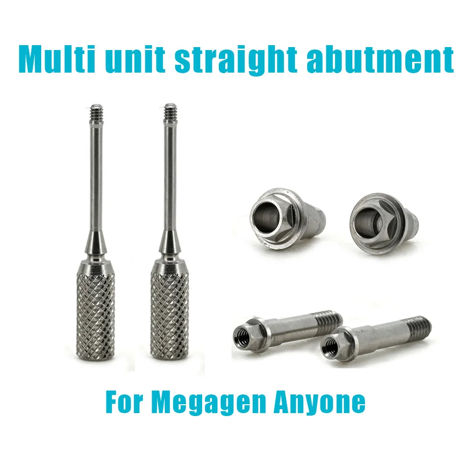 10Pcs Multi Unit Straight Abutment for Megagen Titanium Grade 5 Screw Retained Prosthesis Dental Lab Restoration Tool Parts
