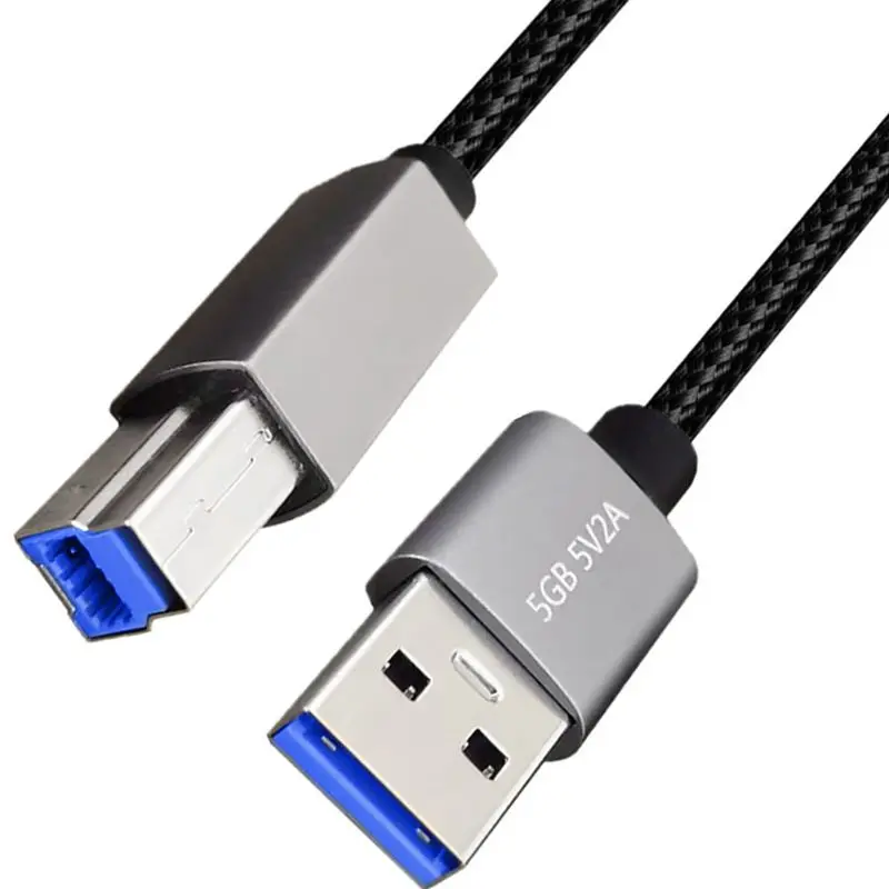 USB 3.0 Printer Data Cable A Male to B Male (AM-BM) Square Port Portable Hard Disk Box Printer High Speed Data Connection Cable