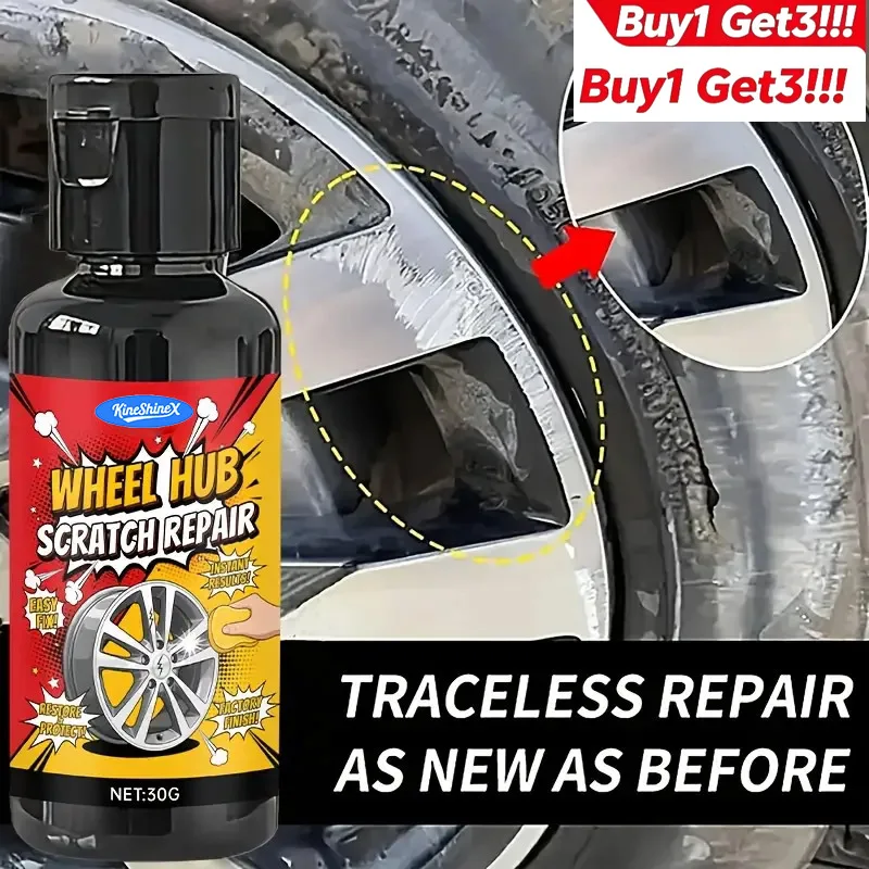 

Wheel Hub Scratch Repair Paste, Tire Rim Scratch Paint Repair Paste, Aluminum Alloy Chrome Plated Wheel Hub Scratch Repair Paste