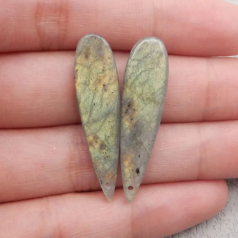 Natural Stone Labradorite Earring Beads for Women, Gemstone Earrings Set Wholesale for Jewelry Making