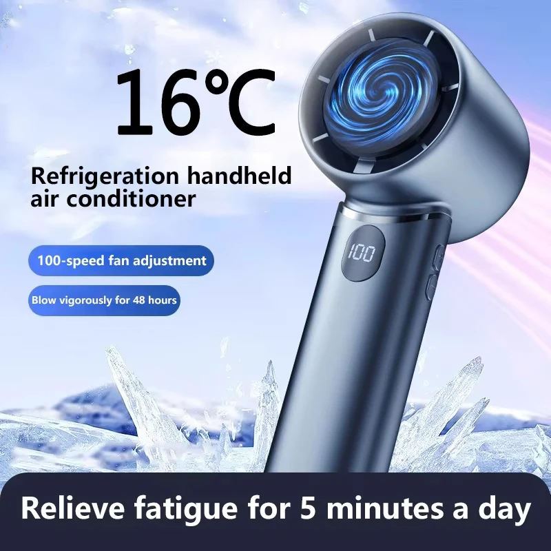 Handheld Fan High-speed Fan Handheld Outdoor Portable Fan Handheld Charging Model Digital Display Model High Wind Power