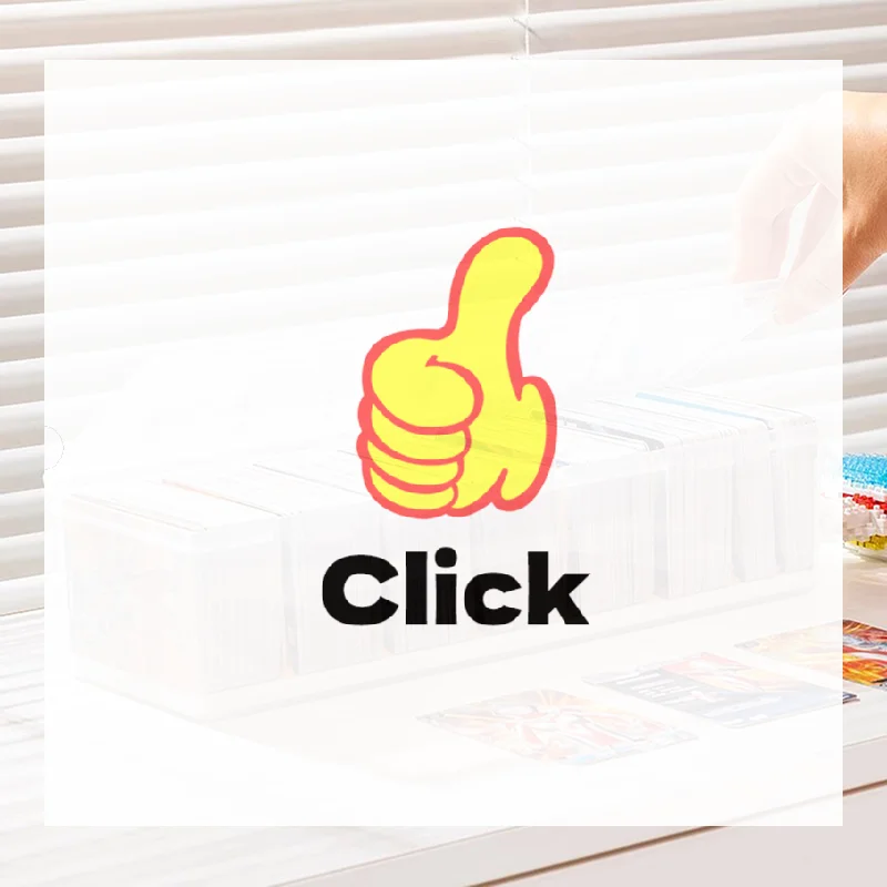 

New Transparent Plastic Storage Box Card Organizer Box Classification Box Stationery