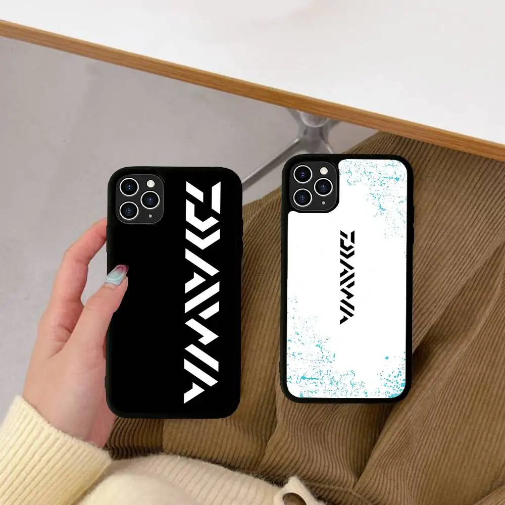 D-DaiwaS Fishing Logo PC+TPU Shockproof Protective Phone Case For IPhone17 14 15 16 Pro Max 13 12 11 17 Air