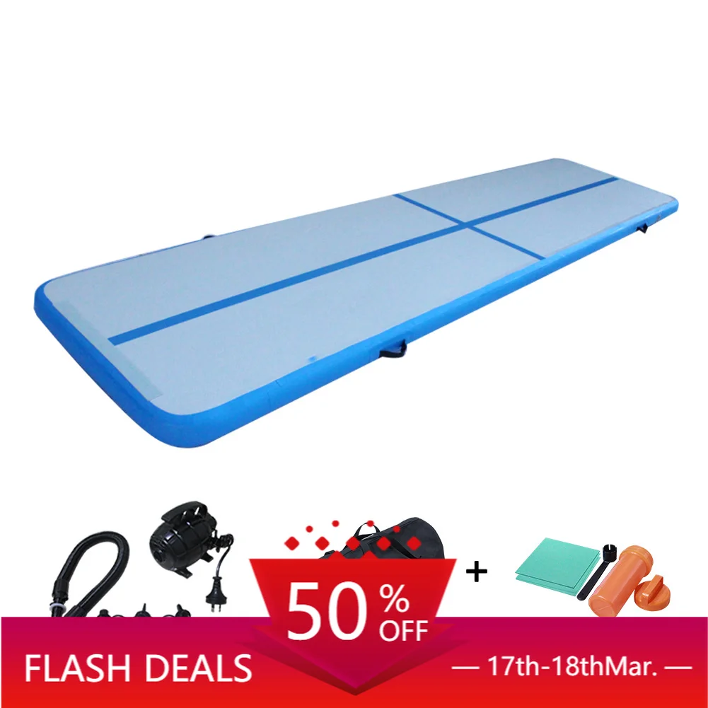 Customized 4x1x0.1m Waterproof Non‑Slip PVC Inflatable Air Track Tumbling Mat CE Certified For Gymnastics Training