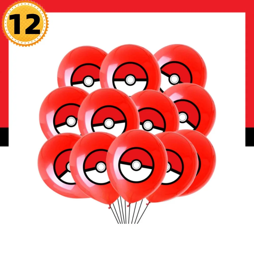 Pokémon narozeniny večírek dekorace pokeball fleret balónků jednorázové nádobí talíř ubrousek backdrop pro děti hoch večírek zásoby