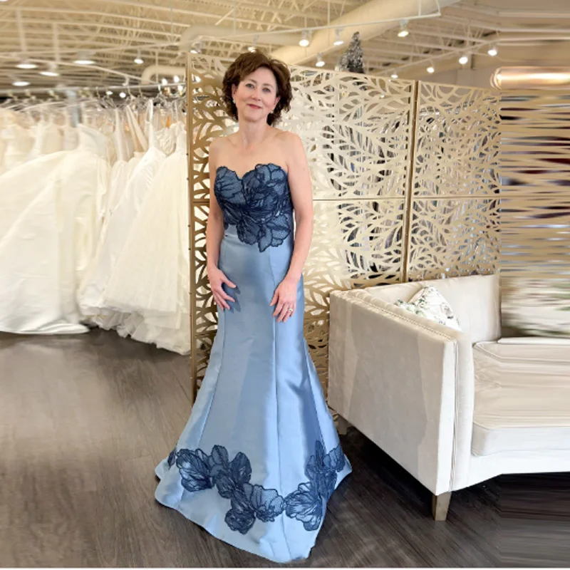

Customized Sleeveless Mermaid Sexy Mother of the Bride Dresses Appliques Party Dress Floor-Length Evening Dresses 2025