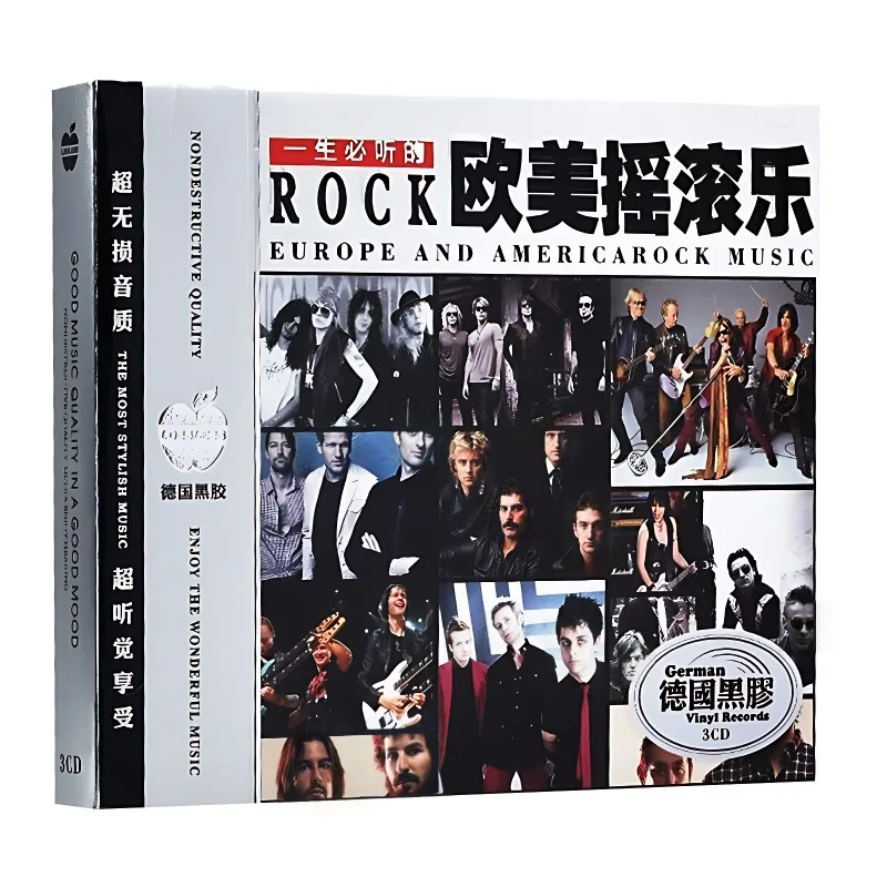 European and American Classic English Rock Music Song CD Set Selected Car CD Record 3CD