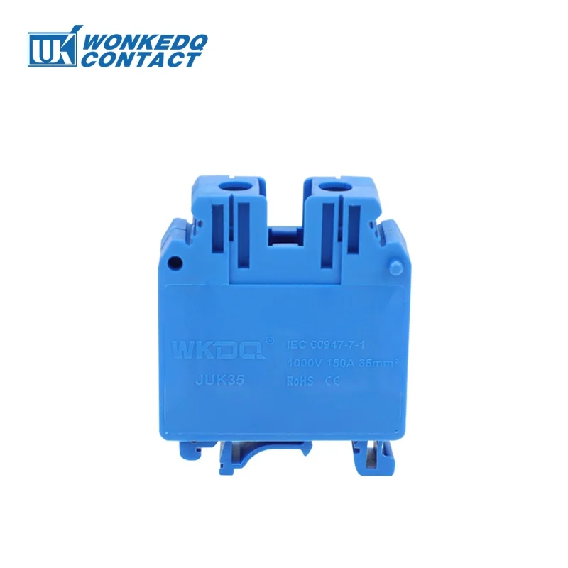 5 stuks UK35 Din Rail Klemmenblok Schroef 35mm2 Draad Elektrische Connector, Universele Feed-Through Strip Plug Connection UK 35